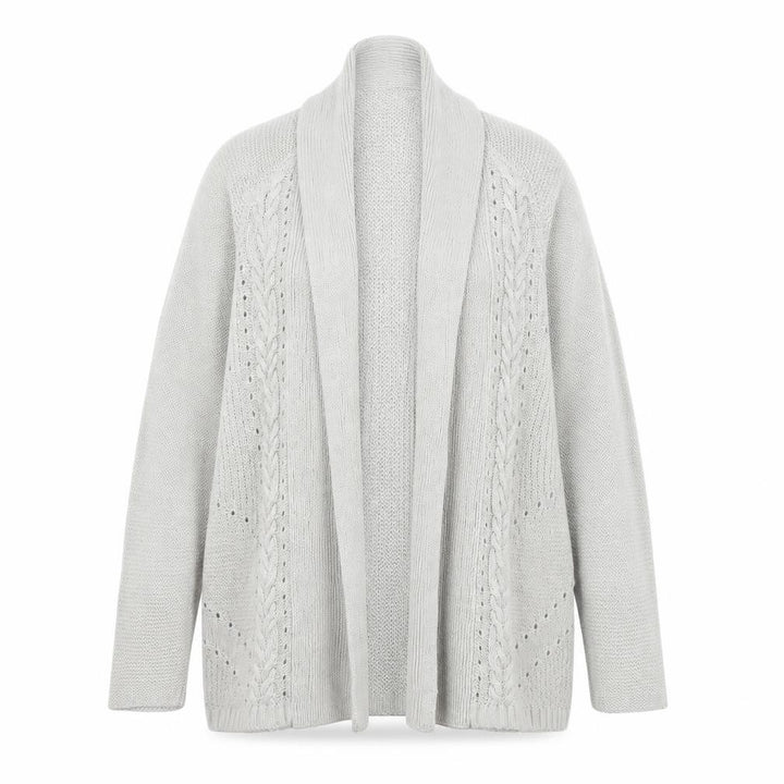 Marks & Spencer Womens Grey V-Neck Acrylic Cardigan Jumper Size 14