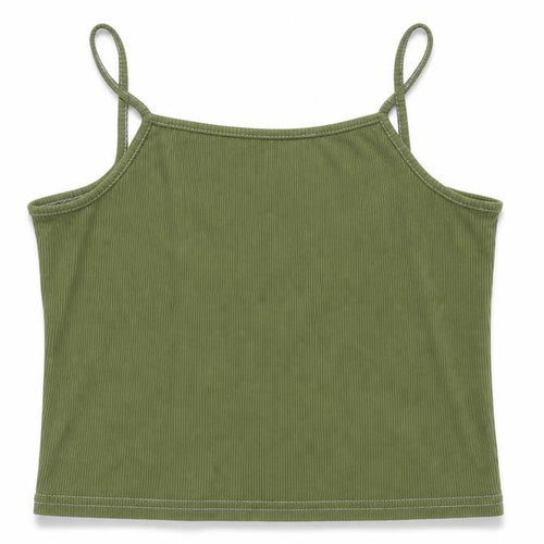 New Look Girls Green Cotton Camisole Tank Size 12-13 Years Square Neck