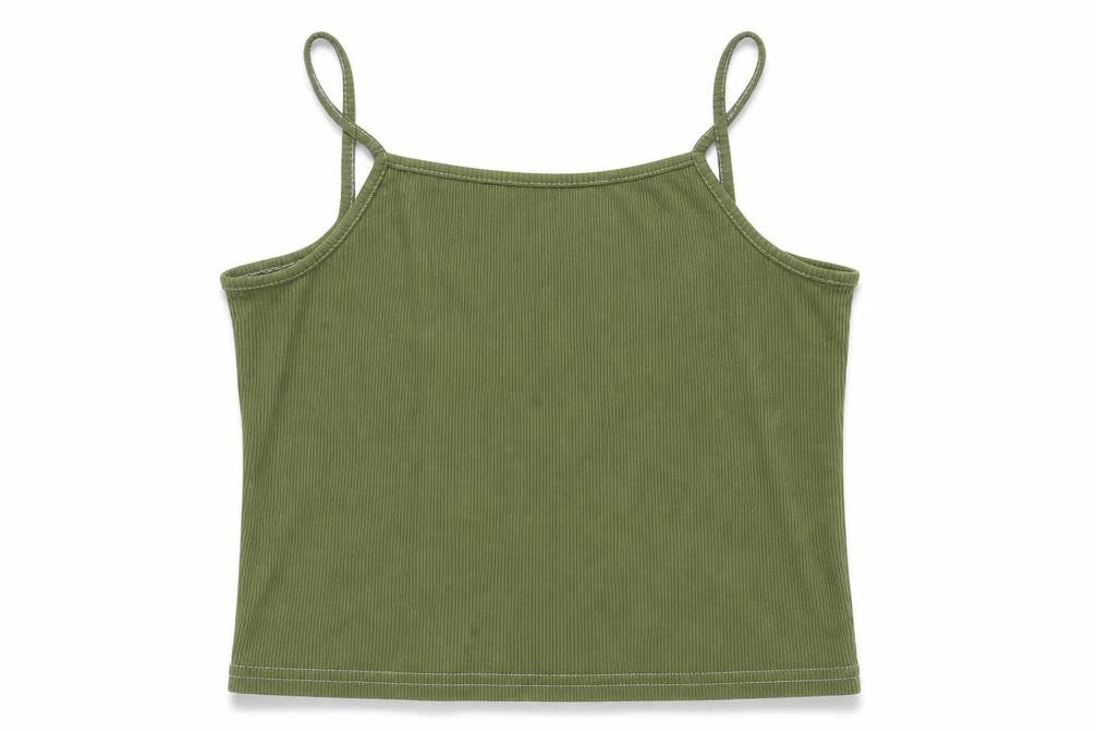 New Look Girls Green Cotton Camisole Tank Size 12-13 Years Square Neck