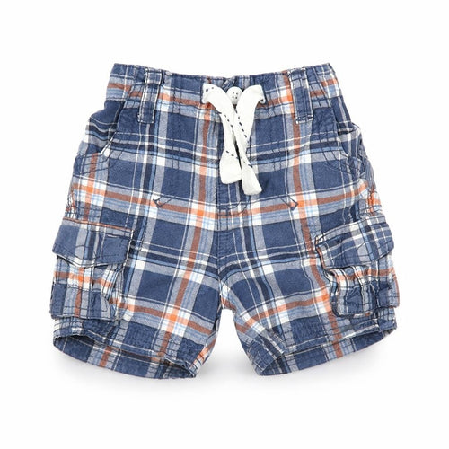 George Boys Multicoloured Plaid Cotton Cropped Trousers Size 12-18 Months