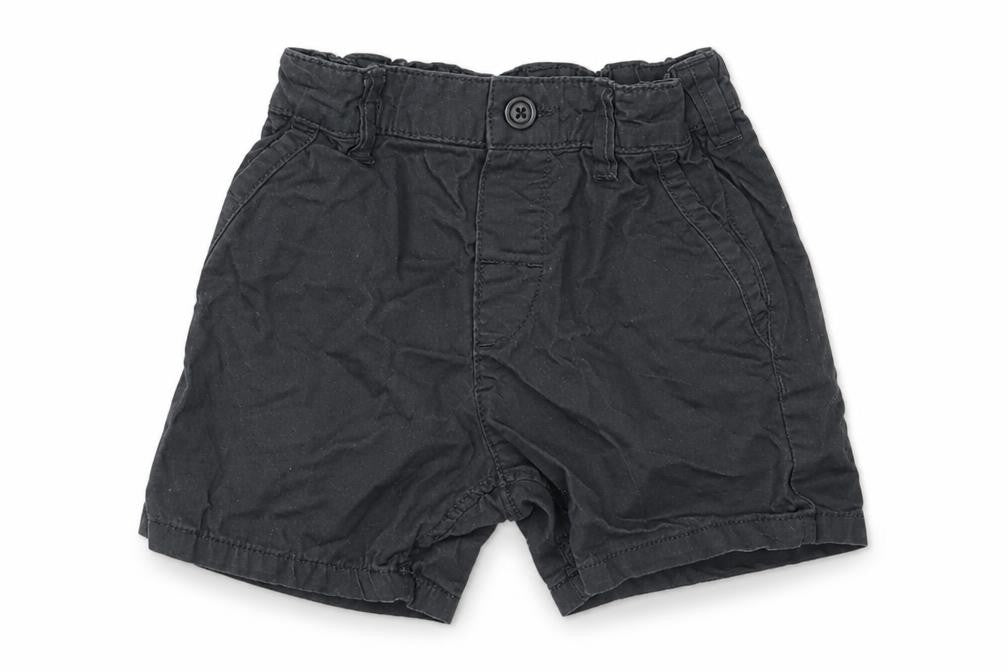 H&M Boys Black Cotton Chino Shorts Size 2 Years Regular Buckle