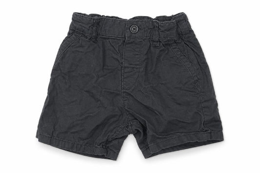 H&M Boys Black Cotton Chino Shorts Size 2 Years Regular Buckle