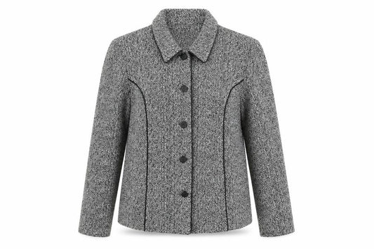 Front view of Roman women’s grey jacket, size UK 14, button