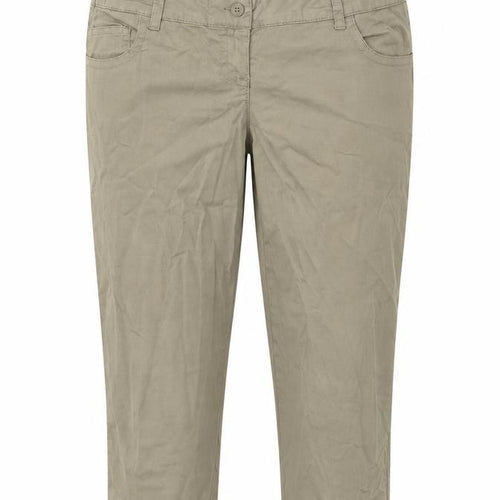 United Colors of Benetton Womens Beige Cotton Cropped Trousers Size S L25 in Regular Button - Maternity