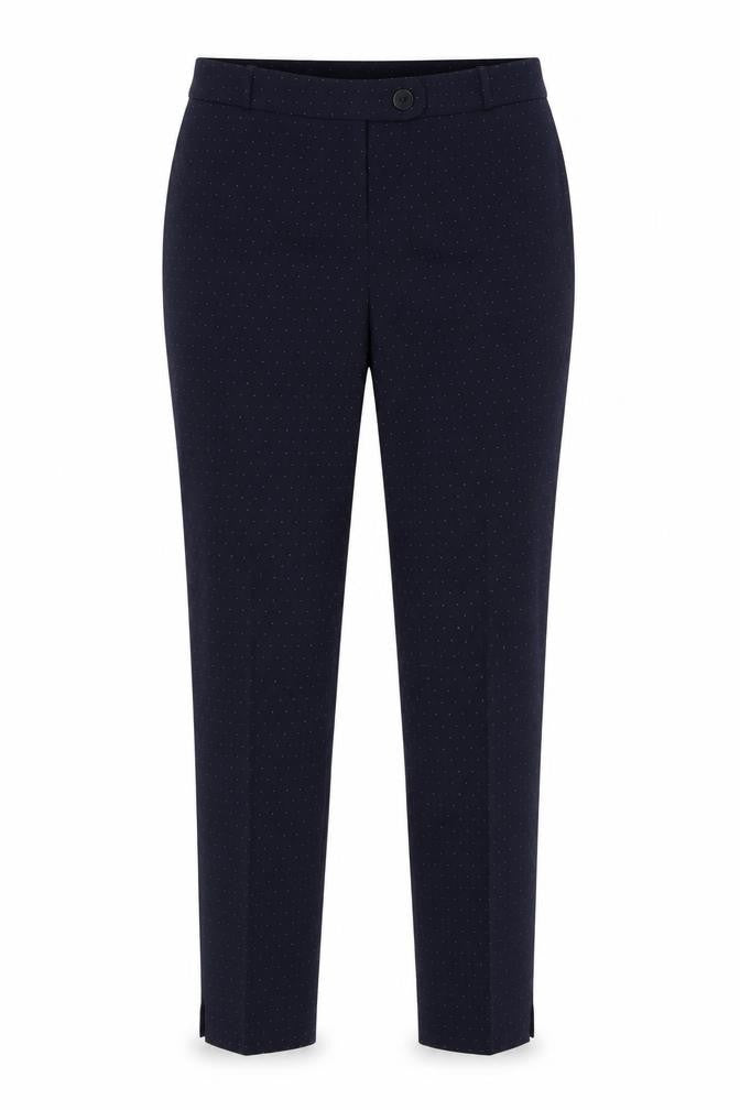 NEXT Womens Blue Polka Dot Polyester Dress Pants Trousers Size 8 L27 in Regular Button