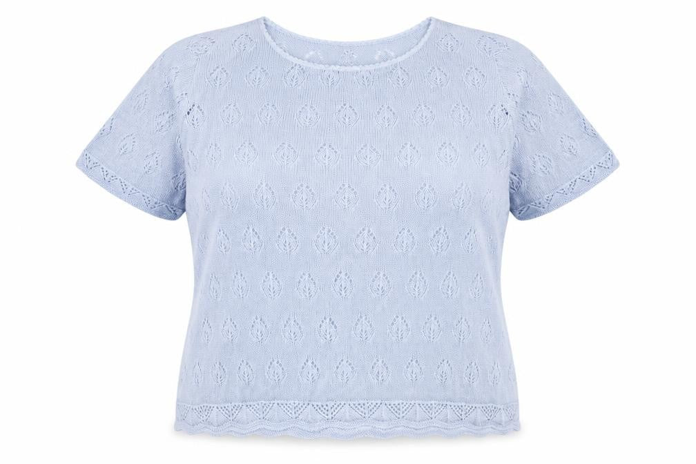 Marks & Spencer Womens Blue Round Neck Acrylic Pullover Jumper Size 18