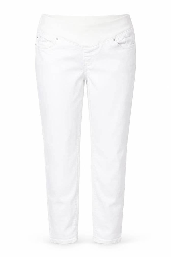 ASOS Womens White Cotton Straight Jeans Size 14 L27 in Regular