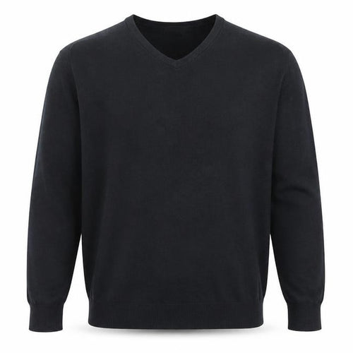 Marks and Spencer Mens Grey V-Neck Acrylic Henley Jumper Size L