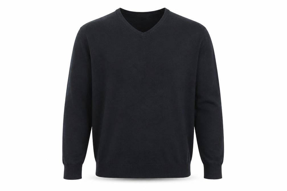 Marks and Spencer Mens Grey V-Neck Acrylic Henley Jumper Size L