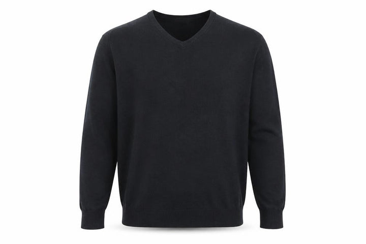 Marks & Spencer Mens Grey V-Neck Acrylic Henley Jumper Size L