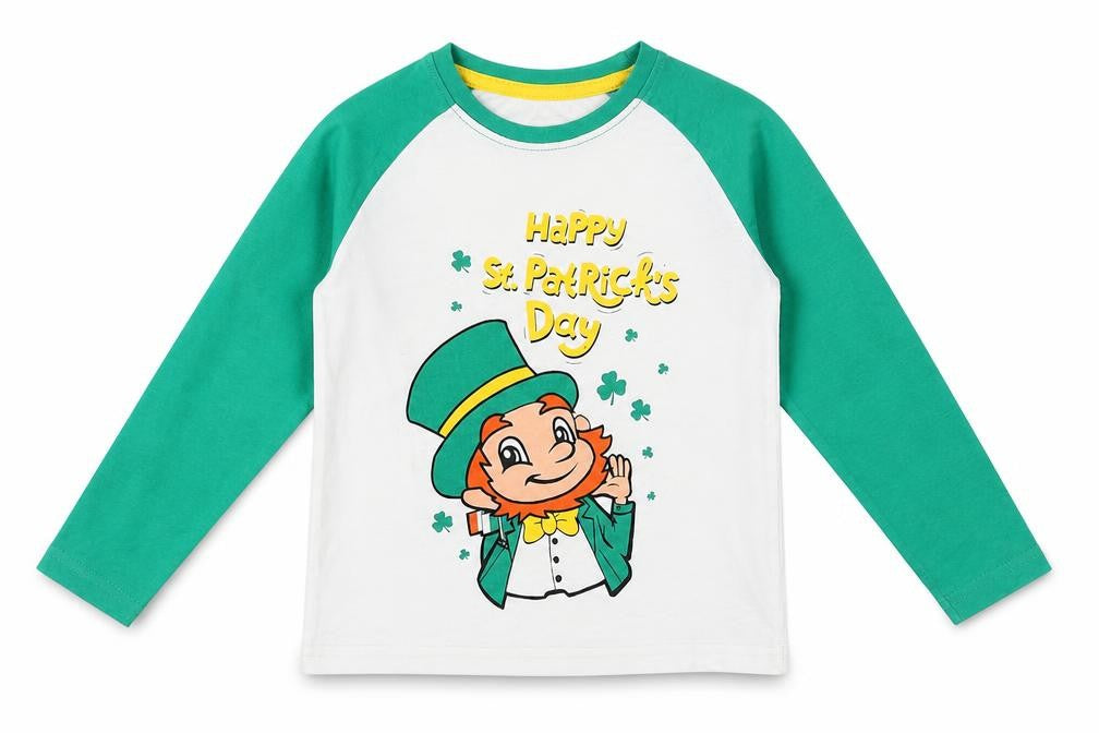 Front view of Dunnes boys’ white cotton basic t-shirt, size 3-4, years round neck