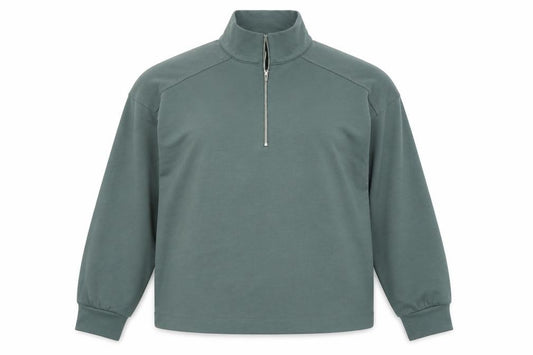 Front view of Matalan women’s green jacket, size S, zip