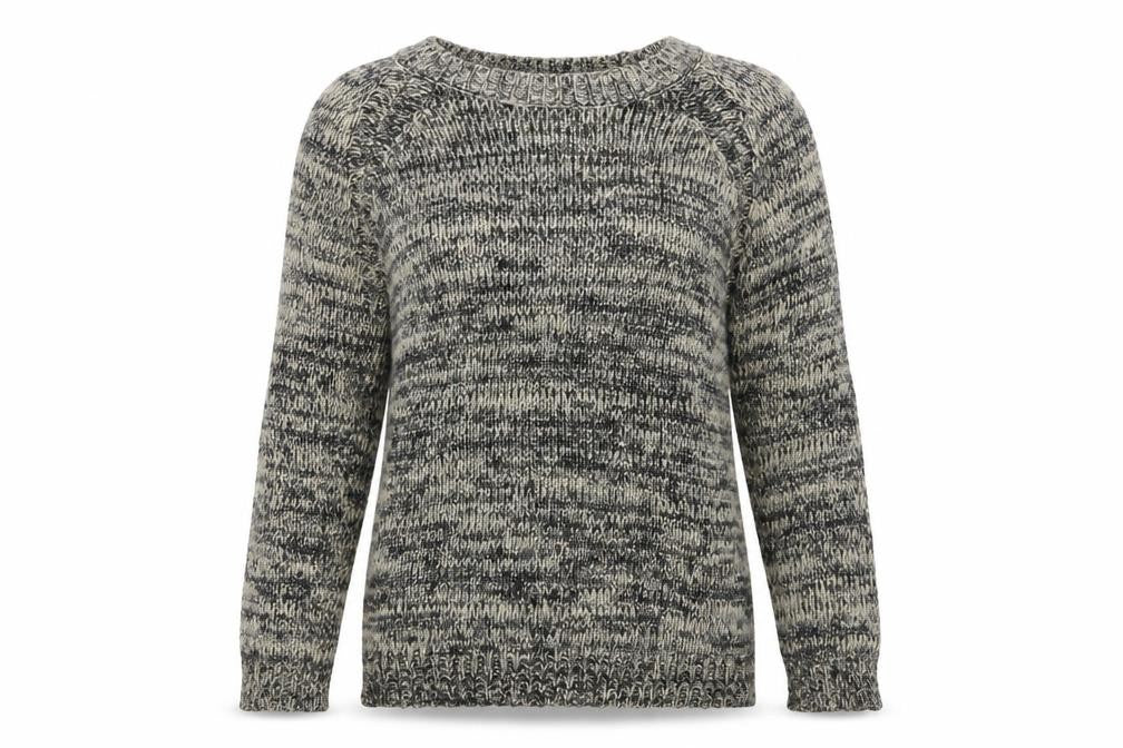 Mango Womens Grey Boat Neck Polyester Pullover Jumper Size S