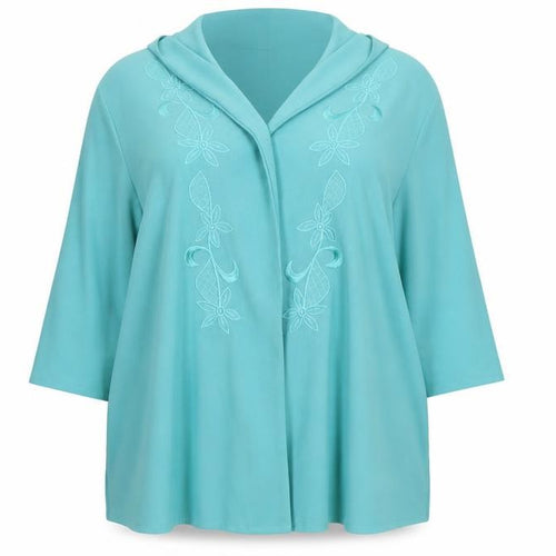 Classics Womens Green Round Neck Floral Polyester Cardigan Jumper Size 22