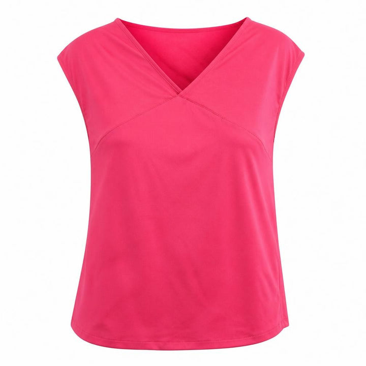 Mango Womens Pink Viscose Basic Blouse Size L V-Neck