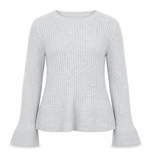 Marks & Spencer Womens Grey Crew Neck Acrylic Pullover Jumper Size 6