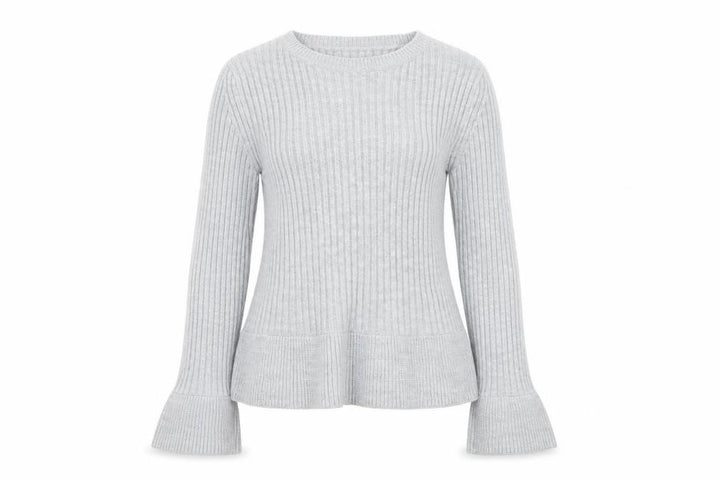 Marks & Spencer Womens Grey Crew Neck Acrylic Pullover Jumper Size 6