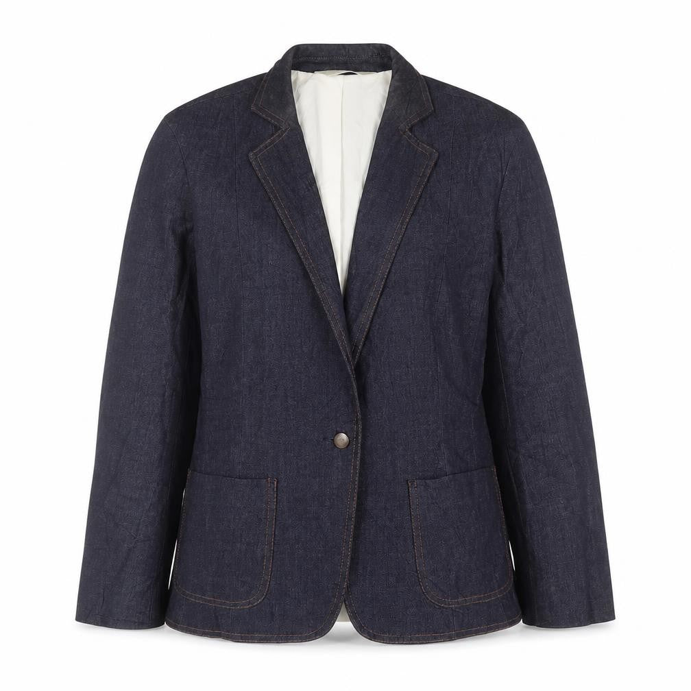 Marks & Spencer Womens Blue Polyester Jacket Suit Jacket Size 12
