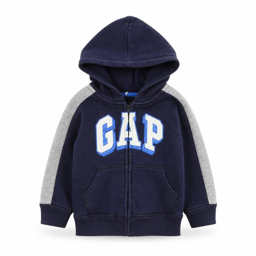 Gap Boys Blue Cotton Full Zip Hoodie Size 2 Years Zip