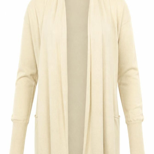 Jackpot Womens Beige V-Neck Viscose Cardigan Jumper Size S