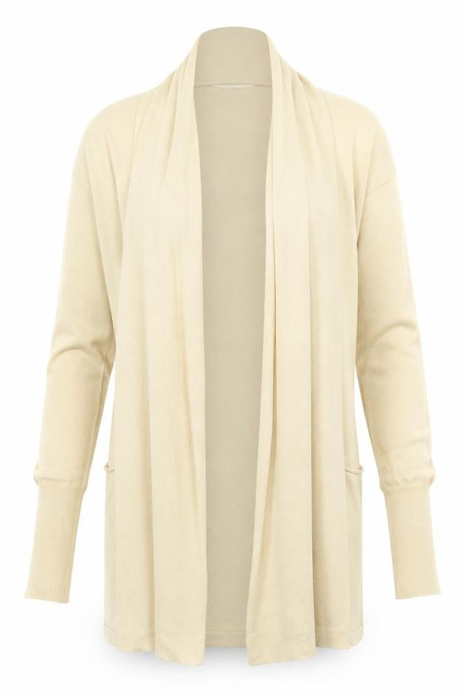 Jackpot Womens Beige V-Neck Viscose Cardigan Jumper Size S