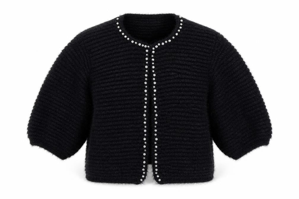 Gerard Womens Black V-Neck Polyamide Cardigan Jumper Size XL