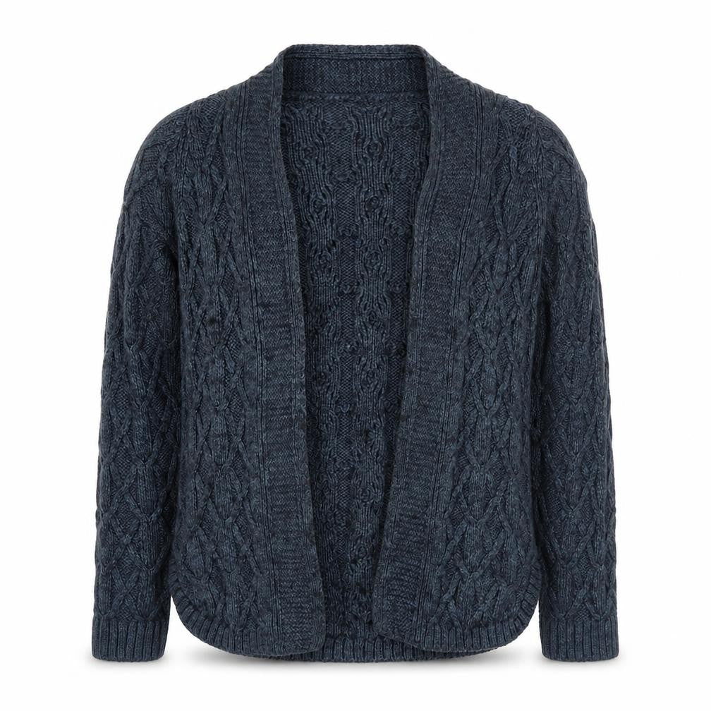 Marks and Spencer Womens Blue Collared Acrylic Cardigan Jumper Size 8