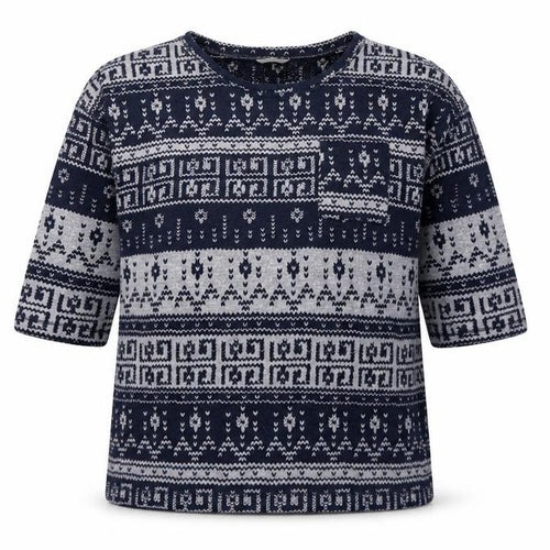 Marks & Spencer Womens Black Round Neck Geometric Polyester Pullover Jumper Size 12