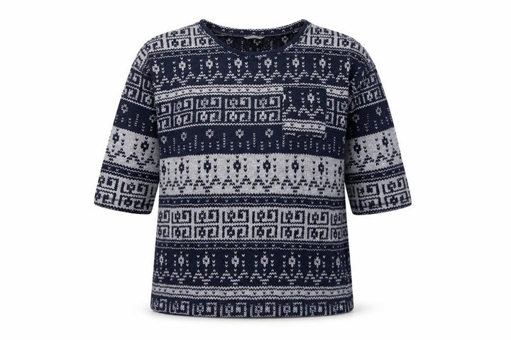 Marks & Spencer Womens Black Round Neck Geometric Polyester Pullover Jumper Size 12