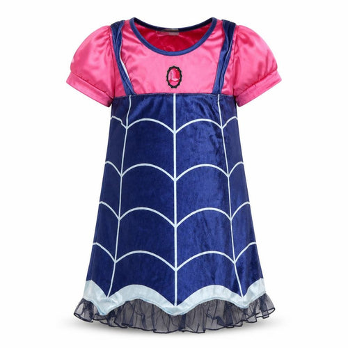 Zhi Xuan Tong Girls Pink Geometric Polyester A-Line Size 6-7 Years Round Neck - Fancy Dress