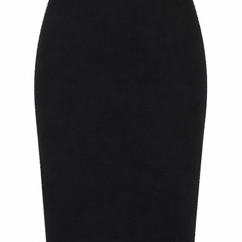 Internacionale Womens Black Geometric Polyester Straight & Pencil Skirt Size 10