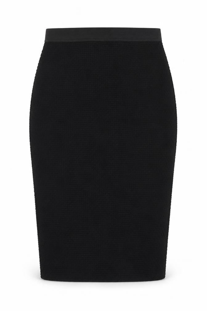 Internacionale Womens Black Geometric Polyester Straight & Pencil Skirt Size 10