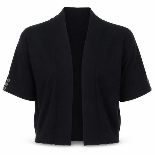 Wallis Womens Black V-Neck Cotton Cardigan Jumper Size M
