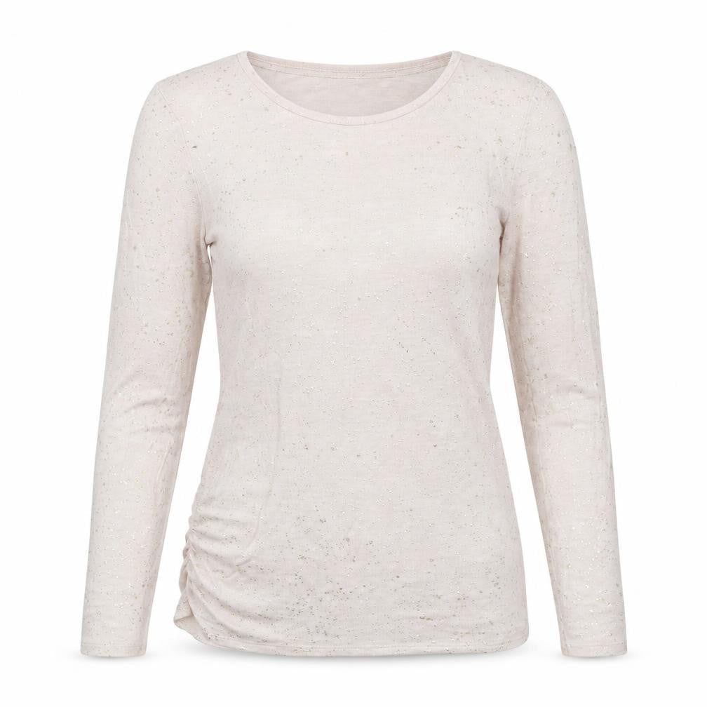 NEXT Womens Beige Boat Neck Geometric Viscose Pullover Jumper Size 8 - Golden Specs