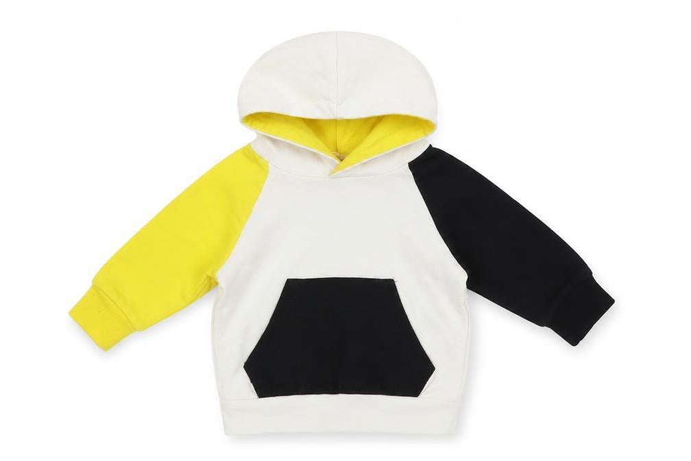 Front view of SHEIN Baby White Colourblock Cotton jumper, size 9-12, Months Pullover