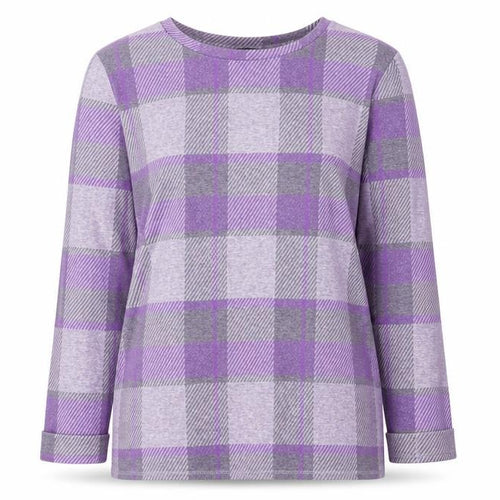 Marks & Spencer Womens Multicoloured Round Neck Plaid Polyester Pullover Jumper Size 10