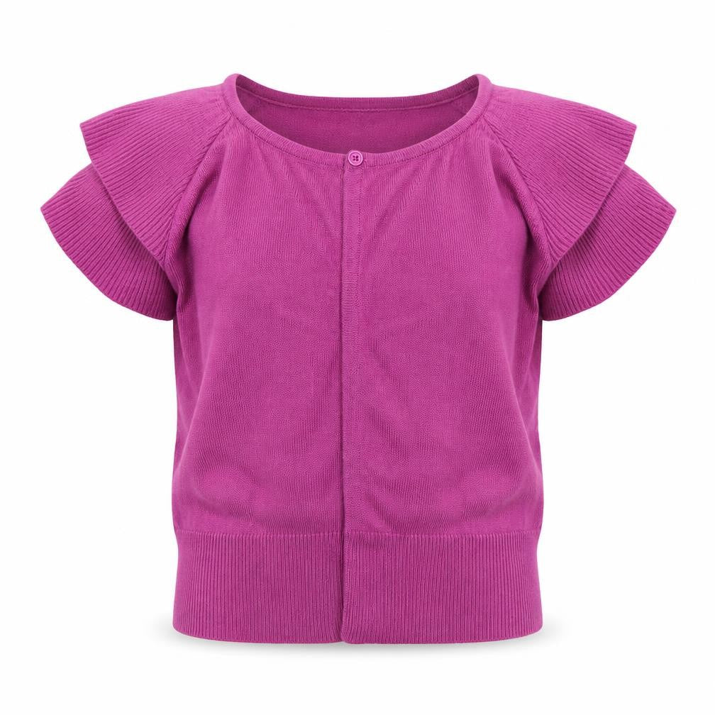 NEXT Girls Purple Round Neck Acrylic Cardigan Jumper Size 13 Years