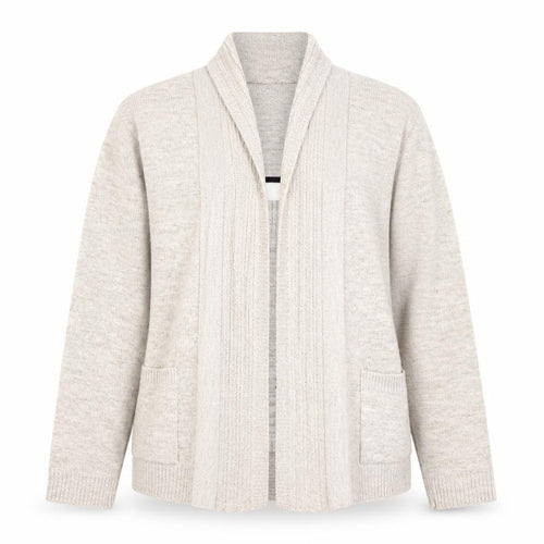 Glimpse Womens Beige V-Neck Acrylic Cardigan Jumper Size S
