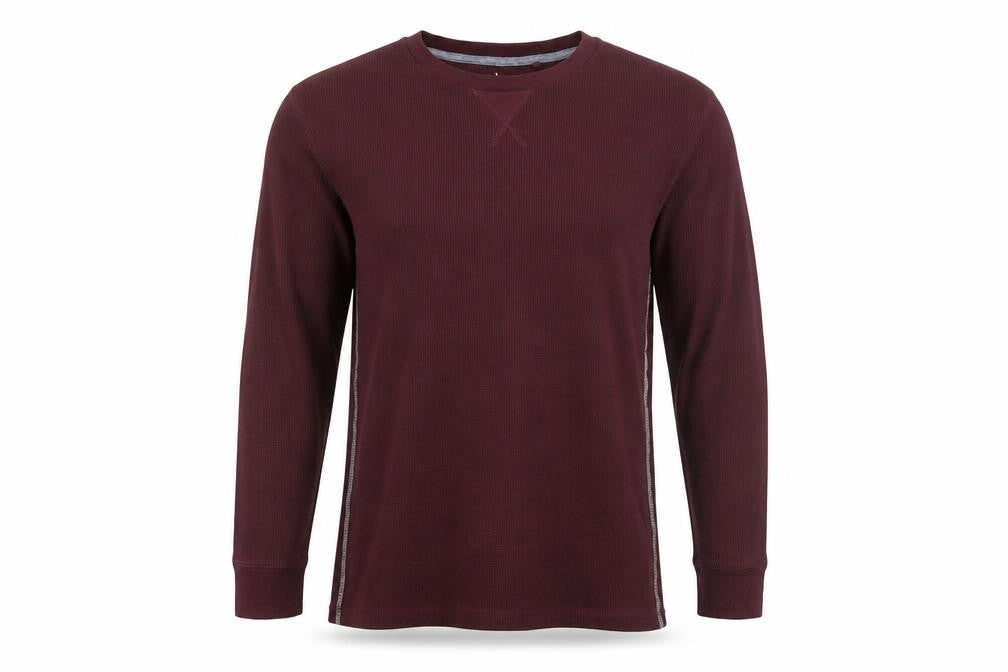 Front view of INDUSTRIALIZE men’s brown cotton pullover sweatshirt, size M