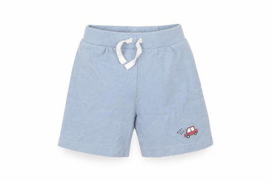 Front view of Primark Baby Blue Cotton Cropped Trousers, size 18-24, Months