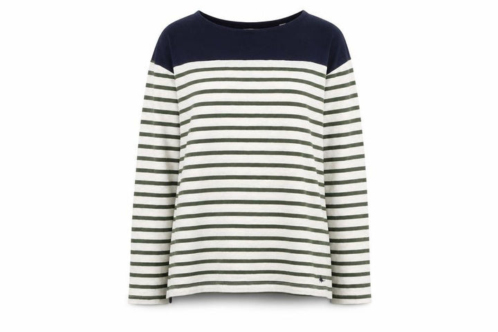 Jack Wills Womens White Round Neck Striped Cotton Pullover Jumper Size 6