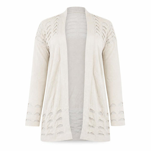 Marks and Spencer Womens Beige Square Neck Viscose Cardigan Jumper Size 10
