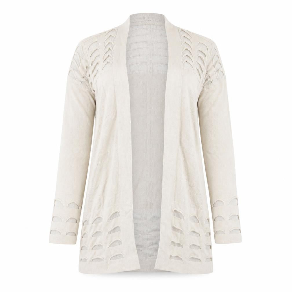 Marks and Spencer Womens Beige Square Neck Viscose Cardigan Jumper Size 10