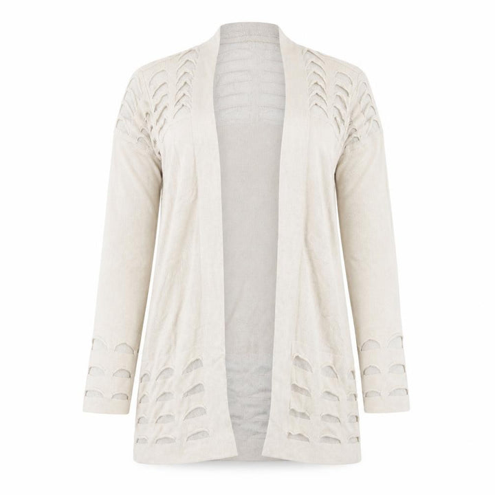 Marks & Spencer Womens Beige Square Neck Viscose Cardigan Jumper Size 10