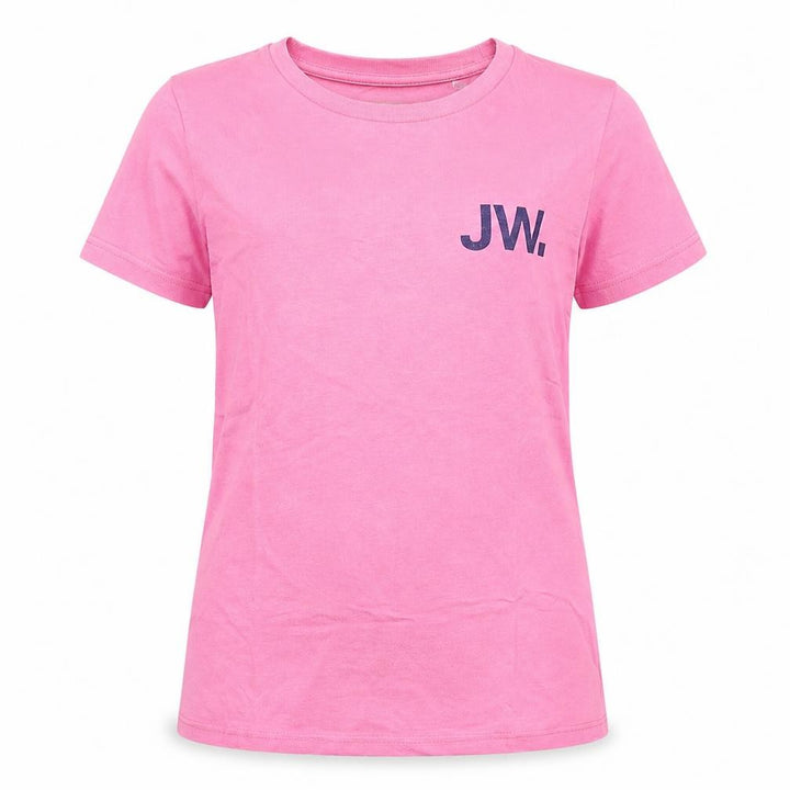 Jack Wills Girls Pink Cotton Basic T-Shirt Size 8 Years Round Neck