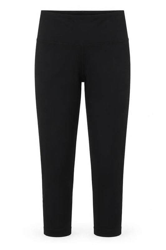 Front view of Reflex women’s black nylon jogger trousers, size L, 20-inch leg regular
