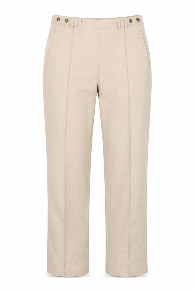 Marks & Spencer Womens Beige Polyester Trousers Size 12 L24 in Regular