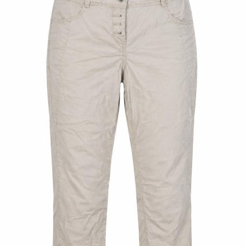 TOM TAILOR Womens Grey Cotton Cropped Trousers Size 34 in L20 in Regular