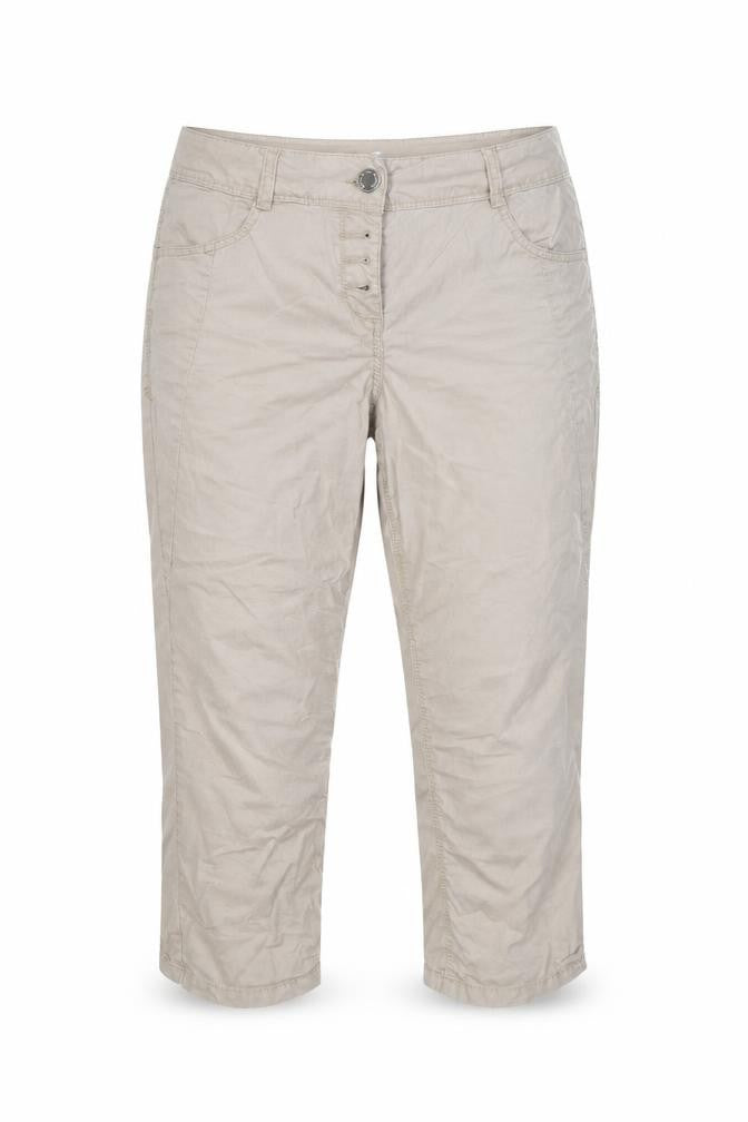 TOM TAILOR Womens Grey Cotton Cropped Trousers Size 34 in L20 in Regular