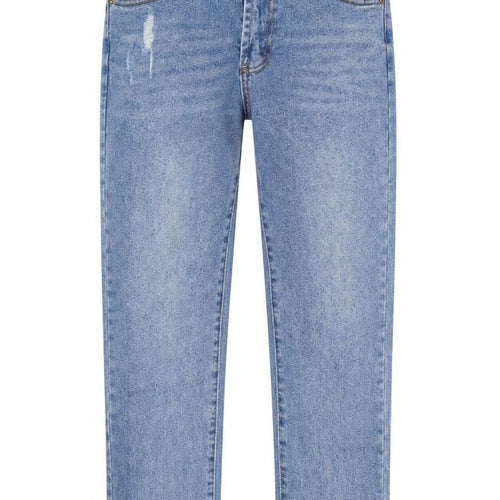 Jiranan Studio Womens Blue Cotton Straight Jeans Size L L26 in Regular